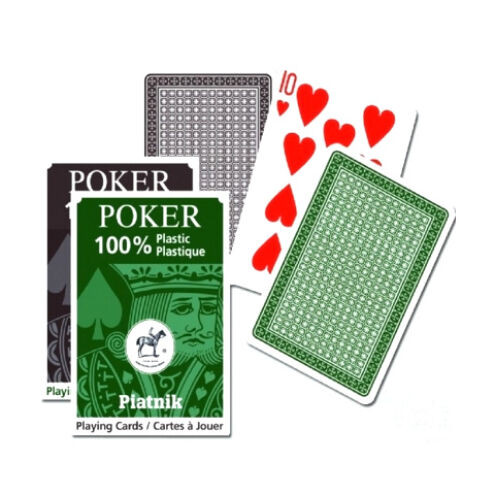 Plasztik póker kártyacsomag 1×55 lapos barna-zöld kivitelben – Piatnik