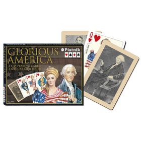 Luxus römi kártya – Dicsőséges Amerikaiak 2×55 lap – Piatnik   Luxus römi kártya – Dicsőséges Amerikaiak 2×55 lap – Piatnik