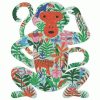 Majom - Művész puzzle 150 db - Monkey 150 pcs - Djeco - DJ07657