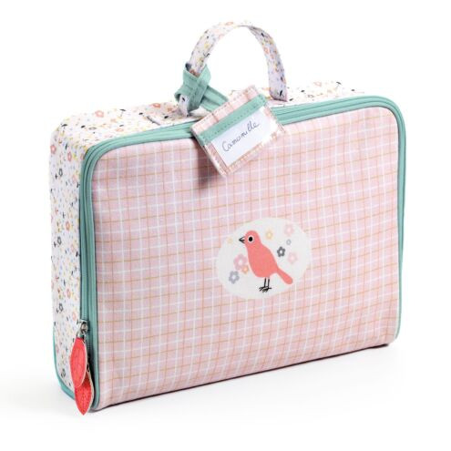 Madárkás bőrönd Pomea játékbabákhoz - Szerepjátékhoz - Suitcase - DJ07860