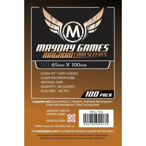 Premium Magnum Copper Mayday kártyavédő -100 db - 65x100 mm - MDG-7102