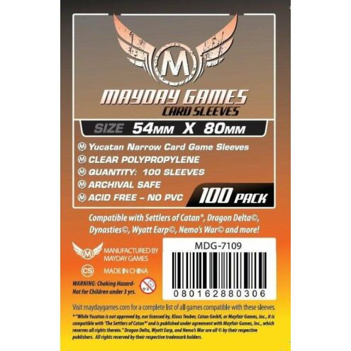 Premium Yucatan Narrow kártyavédő Mayday kártyavédő -100 db - 54x80 mm - MDG-7109