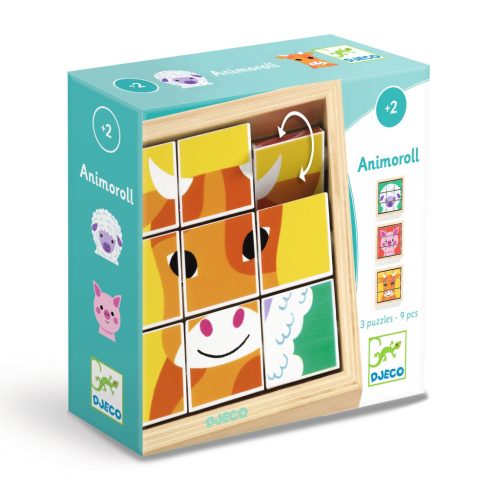 Bocis forgatható mesekocka - Forgatható 3x3 kirakó - Animoroll - DJ01955