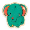 Elalfánt fa puzzle - Fa formapuzzle 14 db - Puzzlo Elephant - DJ01823
