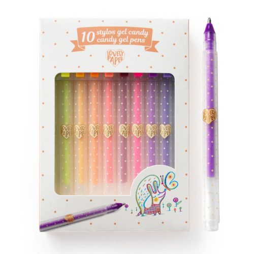 Zselés toll készlet pasztel 10 db - Írószer - 10 candy gel pens - DD03779