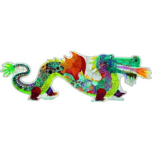 Színes sárkány 36db-os óriás puzzle - Leon the dragon - Djeco