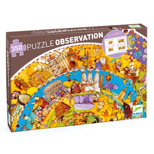 Csodás történelem, 350 db-os spirál puzzle - History +booklet - 350 pcs - Djeco