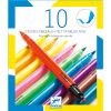 Ecsetfilc készlet 10 db-os - Kétoldalú filctoll - 10 felt brushes - Pop colours - Djeco