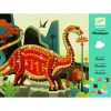 Dinók csillogó mozaik kép készítés - Dinosaurs - Djeco