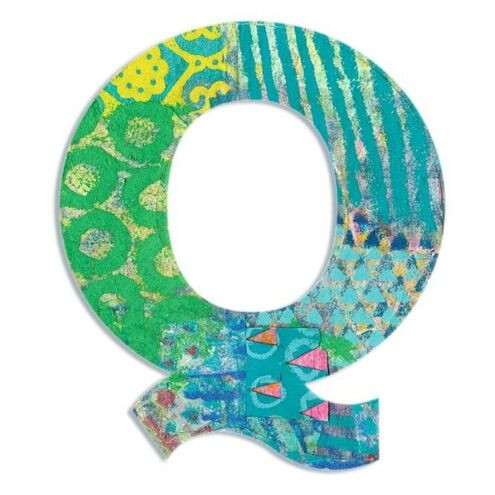 Q - Pávás betű - Q - Peacock letter - Djeco