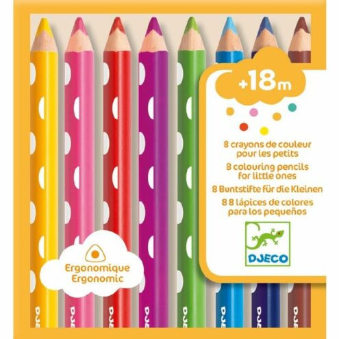 Vastag ceruza - 8 színű ceruza szett a legkisebbeknek - Colouring pencils for little ones - Dje