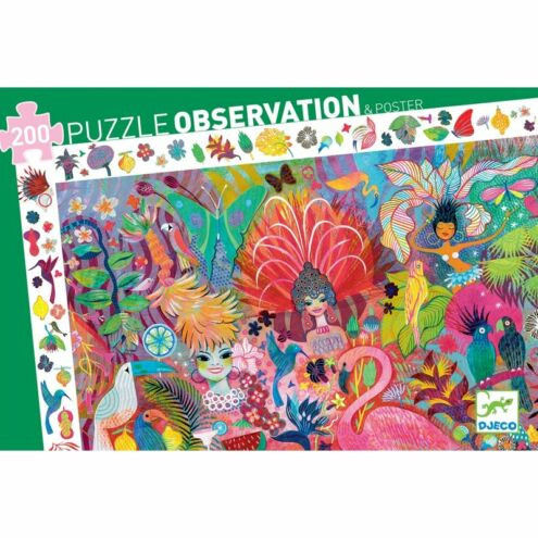 Rió-i Karnevál puzzle - Megfigyelő puzzle 200 db-os - Rio Carnaval - Djeco
