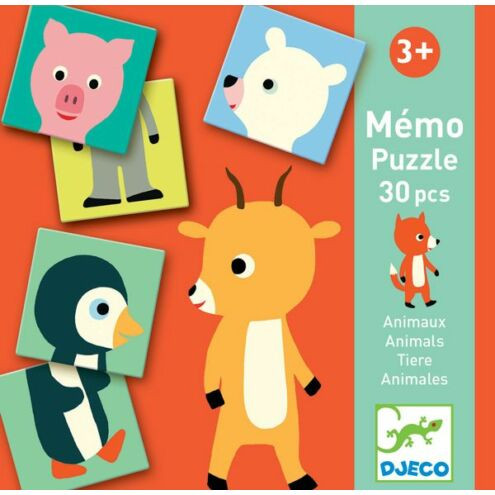 Állati párosító - Párosító memóri játék - Memo Animo-puzzle - Djeco