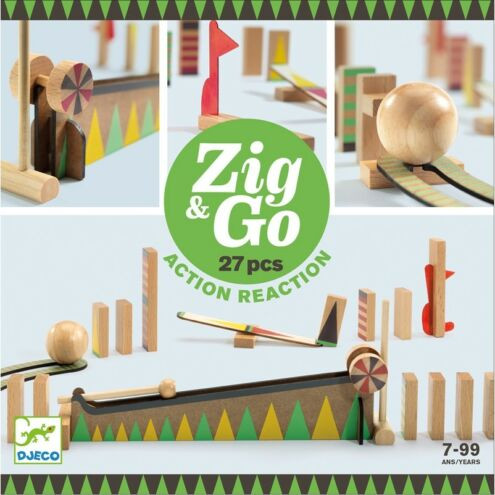 Gurul és borul - Dominós golyópálya 27 db-os - Zig & Go - 27 pcs