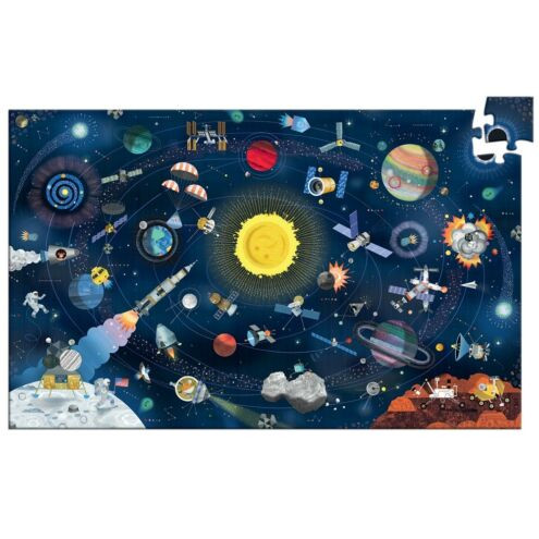 Az űrben - Megfigyelő puzzle angol nyelvű leírással - The space + booklet