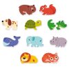 Állatok puzzle - Kétrészes puzzle 20 db - Animals - DJ08147