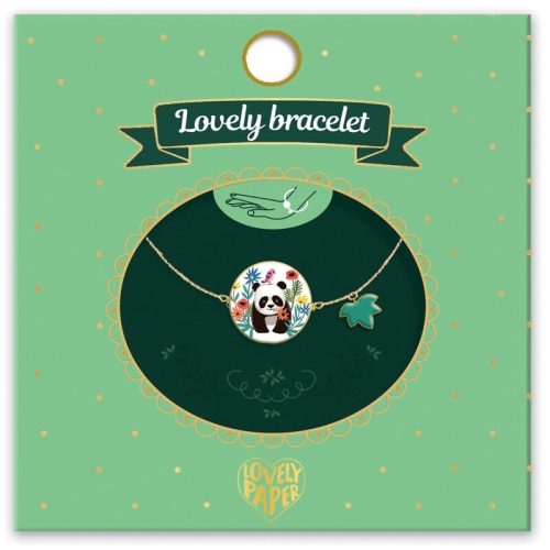 Pandás és a levél karkötő - Gyermek ékszer - Panda - Lovely bracelet - Djeco