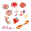Virágok és szívecskék - ékszerkészítő - Hearts - Djeco - DJ09855