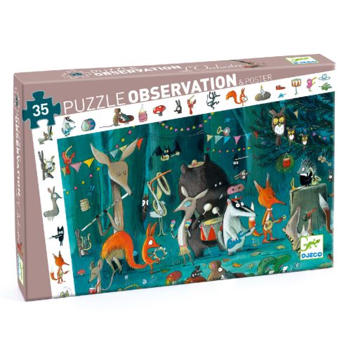 Erdei zenekar megfigyelő puzzle 35 darabos - The orchestr - Djeco - DJ07588