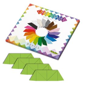   Creagami utántöltő , 3D origami készlethez, világos zöld
