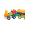 Színes fa vonat - Építőjáték - Pino Toys