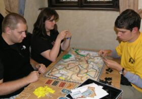 Ticket to Ride Europe társasjáték közben