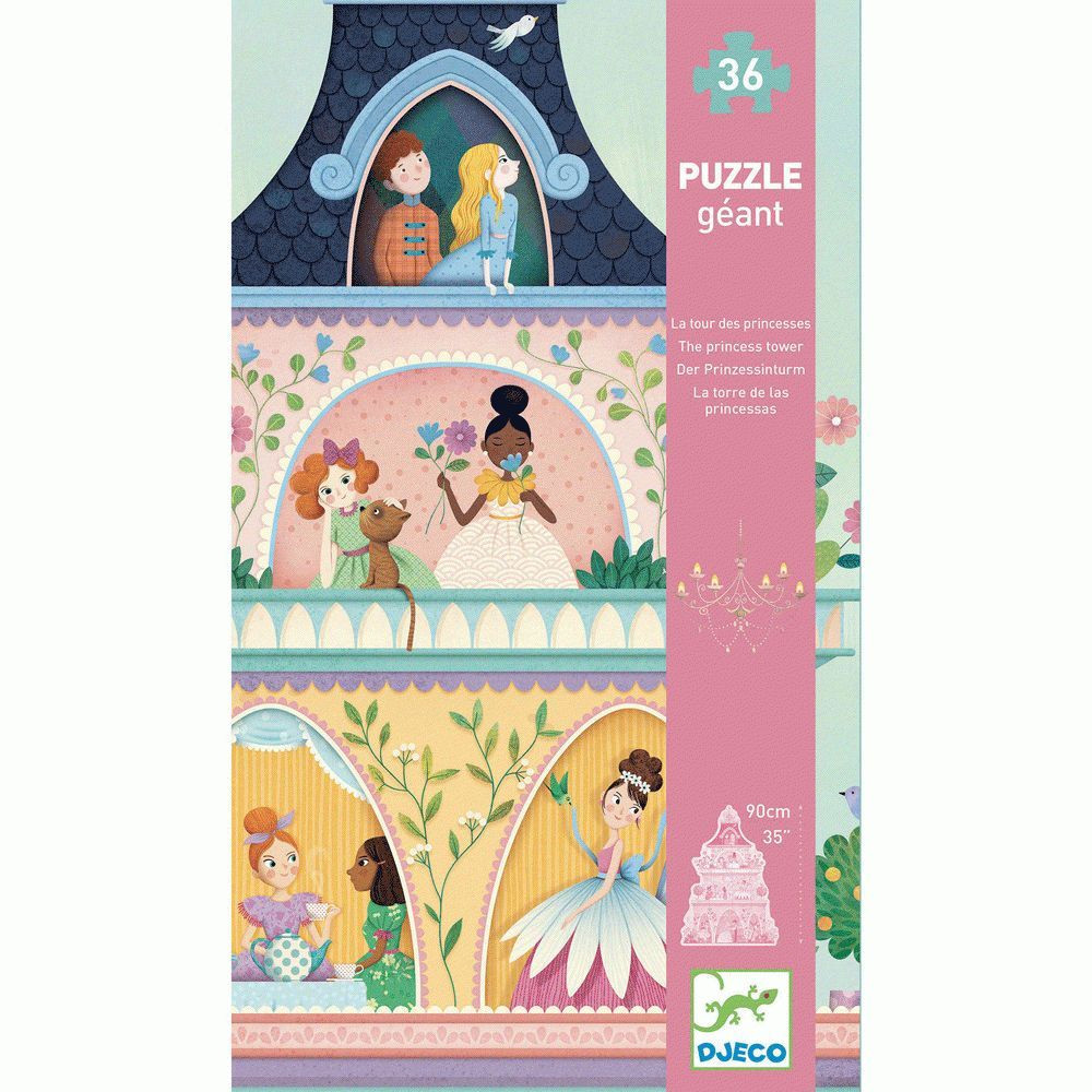 Hercegnők kastálya - Óriás puzzle 36 db-os - The princess tower Djeco - DJ07130