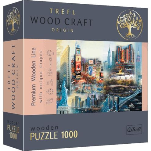 Wood Craft: New York kollázs 1000 db-os prémium fa puzzle ? Trefl